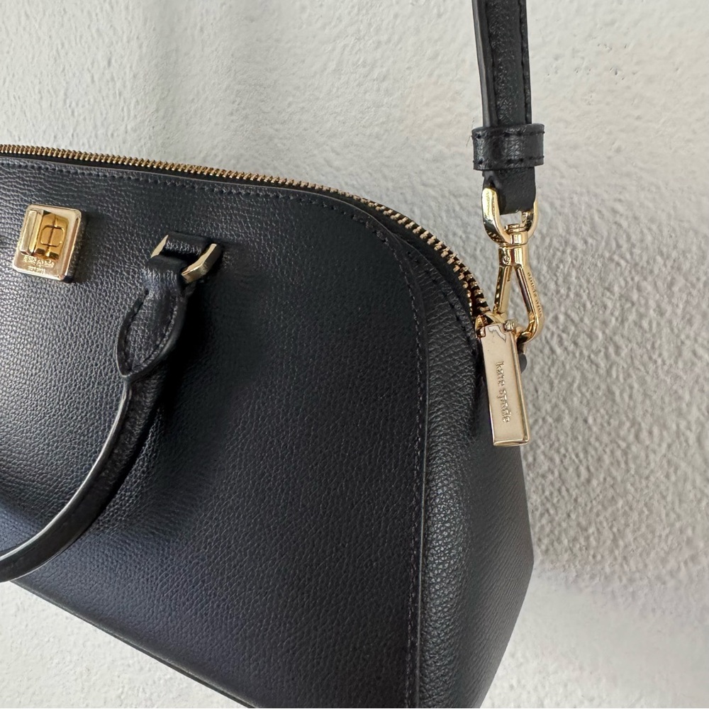 Kate Spade New York Phoebe East West Satchel Leather Crossbody Black - Picture 3 of 16